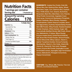 Flimeal Brown 17 Grains Protein Shake Pouch, With Crunchy Protein Balls (7 Packs X 1.59 oz)