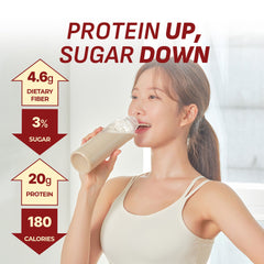 Flimeal Milk Tea Protein Shake Pouch, With Crunchy Protein Balls (7 Packs X 1.59 oz)