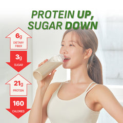 Flimeal GreenTea Matcha Protein Shake, With Crunchy Protein Balls (22.22oz)