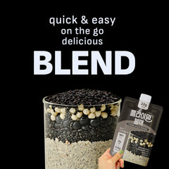 Flimeal Black Sesame Protein Shake Pouch, With Crunchy Protein Balls (7 Packs X 1.59 oz)