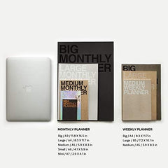 JSTORY Big Personal Wide Spaces Weekly Planner 28 Sheets Black