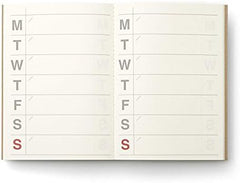 JSTORY Big Personal Wide Spaces Weekly Planner 28 Sheets Black