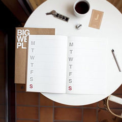 JSTORY Big Personal Wide Spaces Weekly Planner 28 Sheets Black