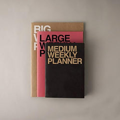 JSTORY Big Personal Wide Spaces Weekly Planner 28 Sheets Black