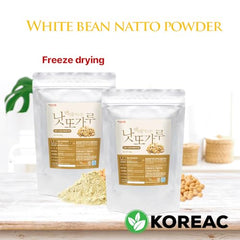 KOREAC_ White Soybean Natto Powder 100% Natural Nattokinase Freeze-Dried Fermented Food 10.6 oz(300g) (10.6 oz(300g))