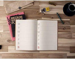 JSTORY Big Personal Wide Spaces Weekly Planner 28 Sheets Black