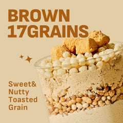 Flimeal Brown 17 Grains Protein Shake Pouch, With Crunchy Protein Balls (7 Packs X 1.59 oz)