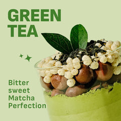 Flimeal GreenTea Matcha Protein Shake Pouch, With Crunchy Protein Balls (7 Packs X 1.59 oz)