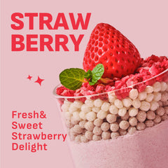 Flimeal Strawberry Protein Shake, With Crunchy Protein Balls (22.22oz)