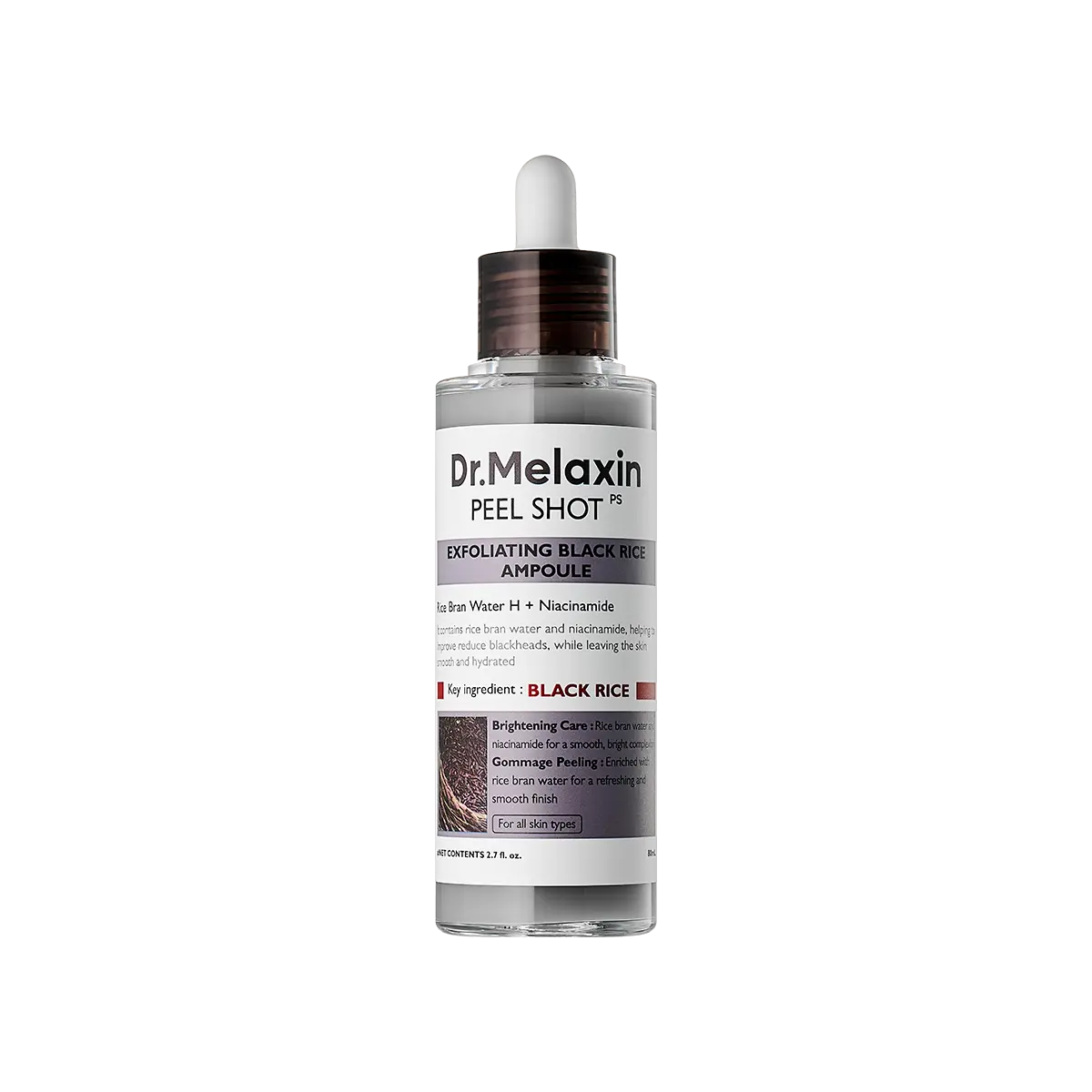 PEEL SHOT EXFOLIATING BLACK RICE AMPOULE 80ml Dr.Melaxin