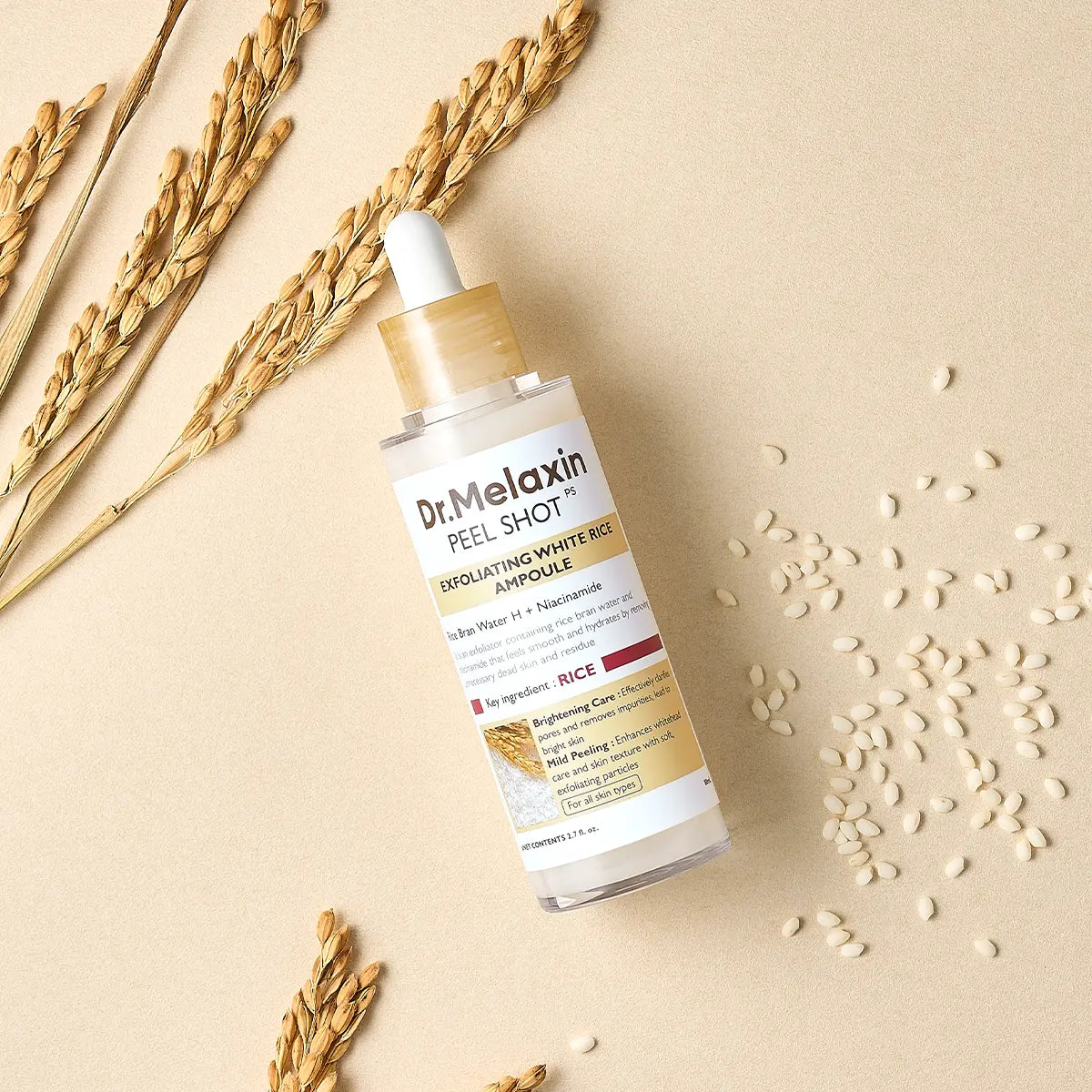 PEEL SHOT EXFOLIATING WHITE RICE AMPOULE 80ml Dr.Melaxin