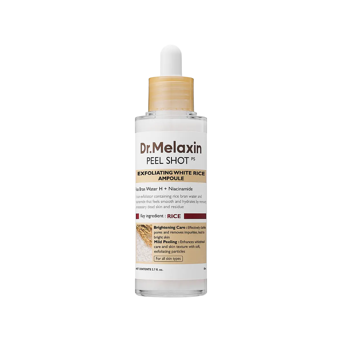 PEEL SHOT EXFOLIATING WHITE RICE AMPOULE 80ml Dr.Melaxin
