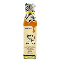 100% Korean Roasted Perilla Oil 6.35 fl oz (180ml) – Traditional 한국산 들기름 with Rich Nutty Aroma for Korean Cooking &amp; Seasoning