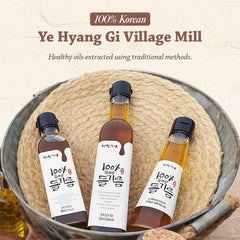 100% Korean Roasted Perilla Oil 6.35 fl oz (180ml) – Traditional 한국산 들기름 with Rich Nutty Aroma for Korean Cooking &amp; Seasoning