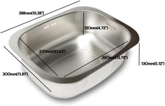 Stainles Steashing-up Bowl Multi-purpose Dish Tub for Sink Wash Basins Dishpan for Sink
