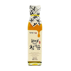 Korean Mildly Roasted Pure Sesame Oil 180ml (100% Korean Sesame Seeds) 한국 참기름