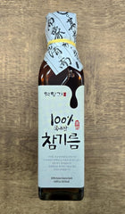 Korean Mildly Roasted Pure Sesame Oil 180ml (100% Korean Sesame Seeds) 한국 참기름