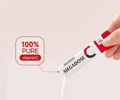 MEGADOSE Vitamin C Powder 3000mg, 100 Easy-Cut Stick Sachets (Total 300g), High-Potency Vitamin C Supplement for Daily Use